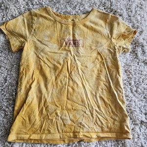Vans Women's Yellow Tie Dye T-shirt Size Small